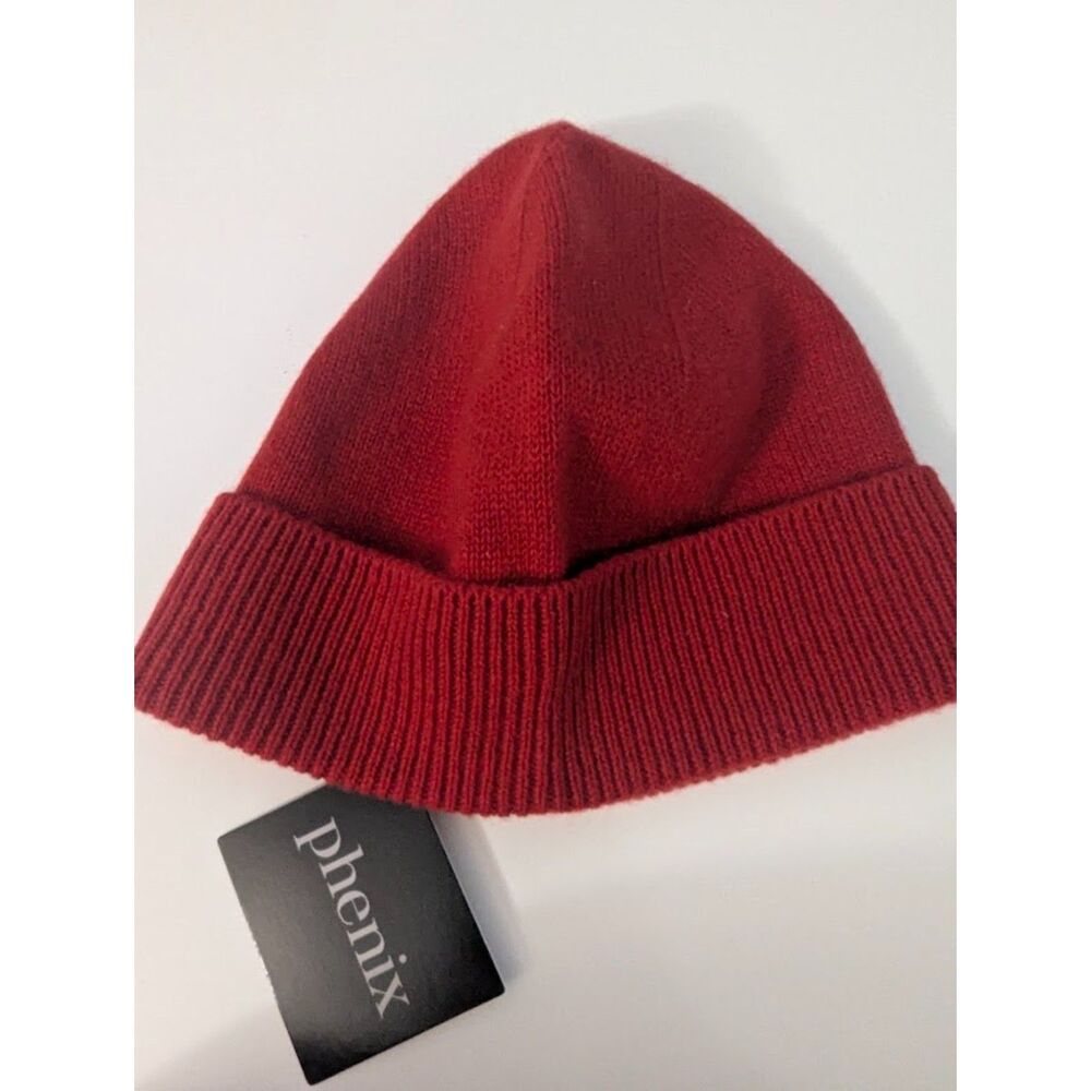 NWT Cashmere Beanie Cap Hat red Women